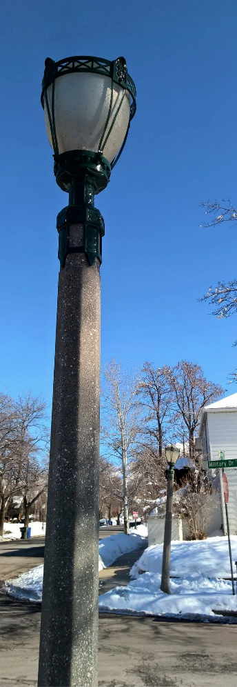 Restored Yalecrest street lamp, 2016